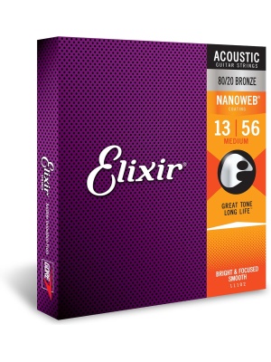 Elixir Nanoweb Acoustic 80/20 Bronze Medium 11102 - Img1