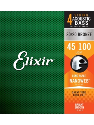 Elixir Nanoweb Acoustic Bass Phosphor Bronze 4‑String Light 14502 - Img1
