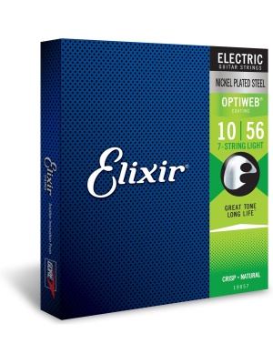 Elixir Optiweb Electric Nickel Plated Steel 7‑String Light 19057 - Img1