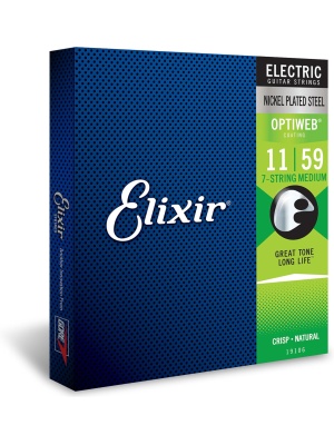 Elixir Optiweb Electric Nickel Plated Steel 7‑String Medium 19106 - Img1