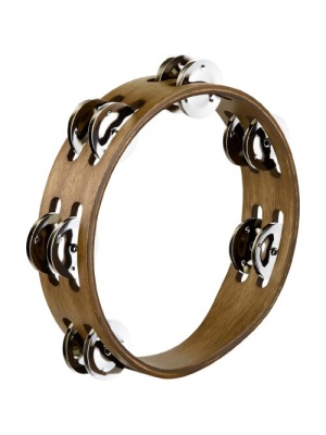 Meinl CTA2AWB – Tamburină din Lemn 8” cu Schelălăi Duble din Alamă și Oțel