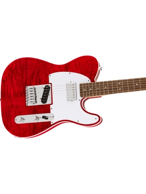 Squier Affinity Telecaster FMT SH, Laurel Fingerboard, White Pickguard (Crimson Red Transparent) - Img4