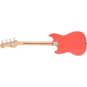 Squier Sonic Bronco Bass – Chitară Bas cu Griff din Arțar, Pickguard Alb, Finisaj Tahitian Coral - Img2