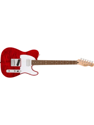 Squier Affinity Telecaster FMT SH, Laurel Fingerboard, White Pickguard (Crimson Red Transparent)