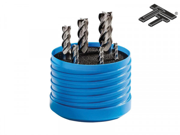Set freze cilindro-frontale, coada cilindrica, cu 4-6 dinti HSS Co8, DIN 844, STAS 1684, Tip N