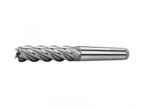 Freza cilindro-frontala, extra lunga, coada conica, cu 4-8 dinti HSS, DIN 845, STAS 1683, Tip N