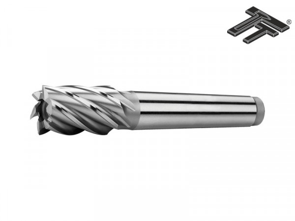 Freza cilindro-frontala, coada conica, cu 4-8 dinti HSS Co5, DIN 845, STAS 1683, Tip N