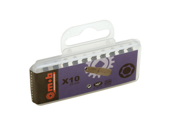 Set 10 bituri pentru locas Tamper Torx 1/4”