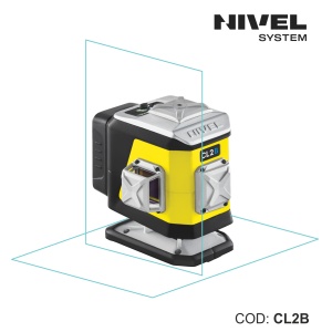 Nivelă laser CL2B – 2 plane 360°, fascicul albastru, Bluetooth | Nivel System