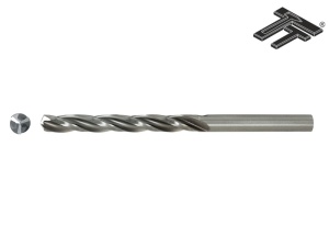 Burghiu elicoidal coada cilindrica, cu 3 taisuri HSS Co5, DIN 338, Tip N