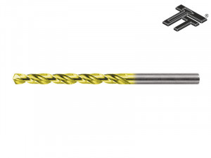 Burghiu elicoidal coada cilindrica, HSS Co5 TiN DIN 338 - STAS 573, Tip VA