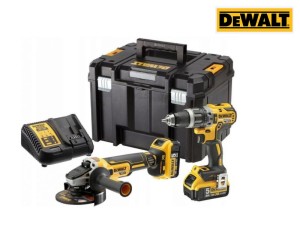 DeWalt | Kit 2 scule (DCD791 + DCG405) cu 2 acumulatori 18V~5Ah, DCK2020P2T