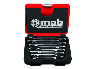Set chei combinate cu clichet reversibil, cutie metal
