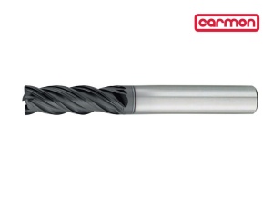 Freza cilindro-frontala lunga, coada cilindrica, cu 4 dinti Carbura Sapphire Sleek, DIN 6527L, Tip N