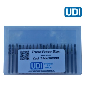 Trusa freze biax 20 buc, Carbura, Coada Ø3 mm | T-MX/M0303, UDi - Img 2