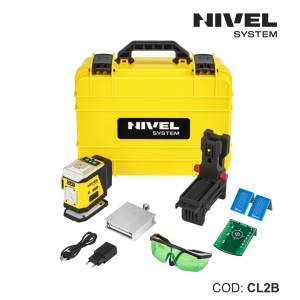 Nivelă laser CL2B – 2 plane 360°, fascicul albastru, Bluetooth | Nivel System - Img 2