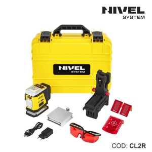 Nivelă laser CL2R – 2 plane 360°, fascicul roșu, Bluetooth | Nivel System - Img 2