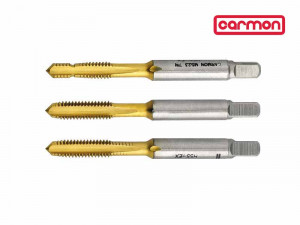 Tarod de mana cu ghidaj, Set 3 BUC, HSS-E Acoperit QUARTZ, DIN 352 | M523-6523