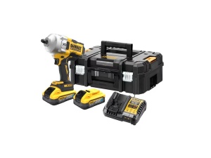 DeWalt | Masina de insurubat cu impact cu 2 acumulatori 18V~5Ah PowerStack, DCF961H2T-QW, portscula 1/2"