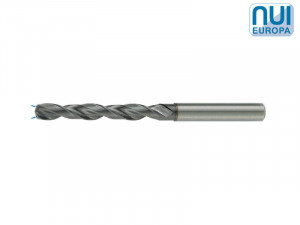 Burghiu elicoidal coada cilindrica, Carbura TiAlN DIN 6537, Tip W, cu racire interna