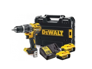 DeWalt | Masina de gaurit si insurubat cu percutie, cu 2 acumulatori 18V~5Ah, motor brushless DCD796P2-QW
