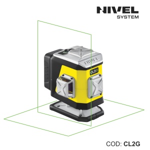 Nivelă laser CL2G – 2 plane 360°, fascicul verde, Bluetooth | Nivel System