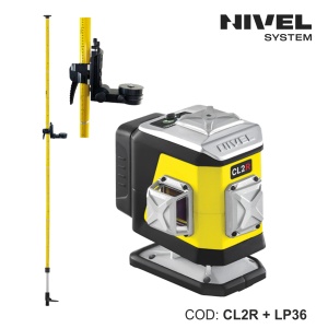 Nivelă laser CL2R – 2 plane 360°, fascicul roșu, Bluetooth | Nivel System - Img 3