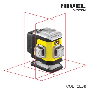 Nivelă laser CL3R – 3 plane 360°, fascicul roșu, Bluetooth | Nivel System