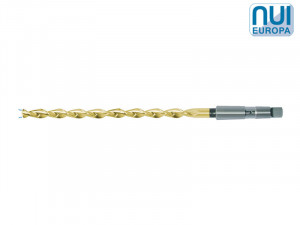Burghiu elicoidal extralung coada conica, HSS Co5 TiN DIN 1870/1, Tip S, cu racire interna