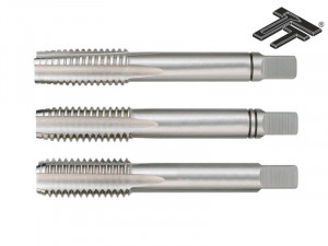 Tarod de mana, set, filet metric, Carbon Steel DIN 352 - STAS 1112/7, Toleranta 2N, Forma C