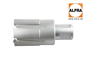 Carota cu prindere Weldon, cu placute din carbura pentru sine de cale ferata, adancime de taiere 50 mm