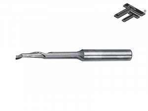 Freza coada cilindrica, lunga, cu 1 dinte, HSSCo5 Norma Interna, Tip W, pentru aluminiu