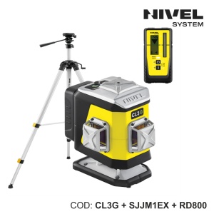 Nivelă laser CL3G – 3 plane 360°, fascicul verde, Bluetooth | Nivel System - Img 6