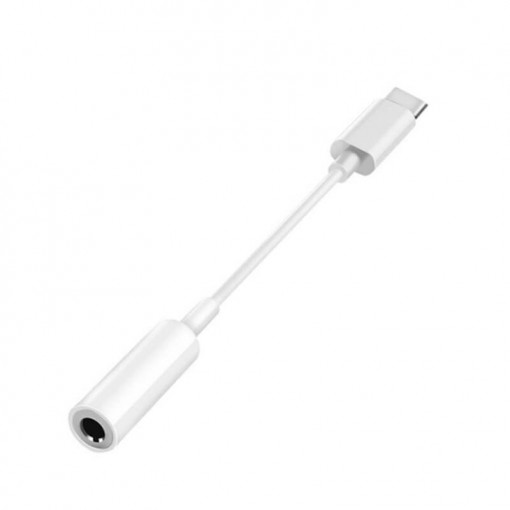 Cablu / AUX / Adaptor USB Type C la Jack 3.5 mm Mama, Alb