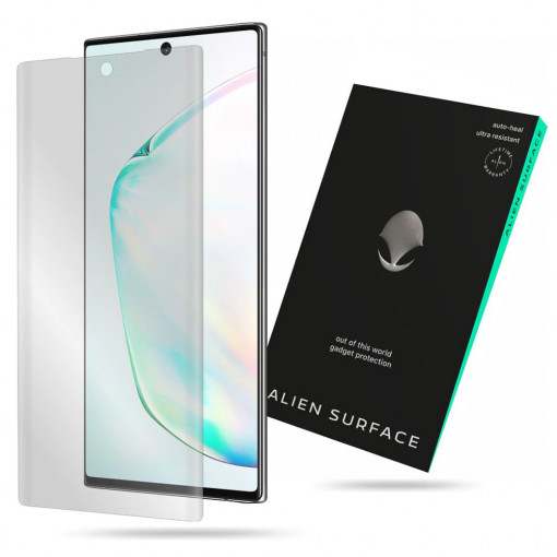 Folie Alien Surface, Samsung Galaxy Note 10, Case Friendly Transparent, Doar ecran - Compatibila cu o husa