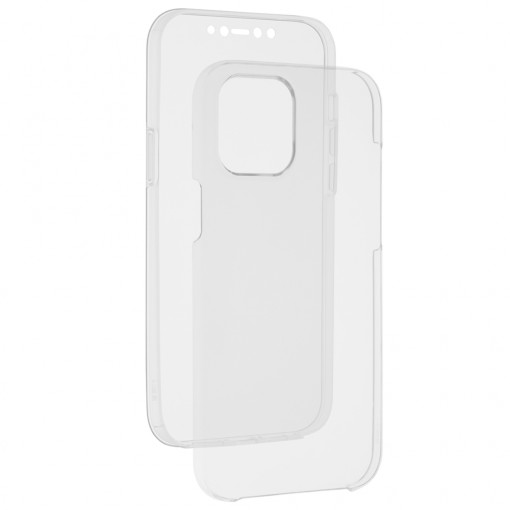Husa Compatibila cu iPhone 12 Pro Max, Fata + Spate, Protectie 360 Grade, Transparent