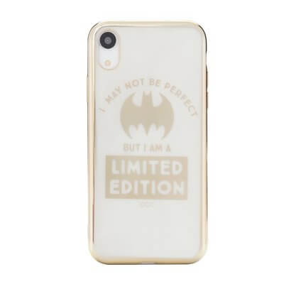Husa cu licenta Compatibila cu iPhone X Bat Girl Luxury Chrome gold