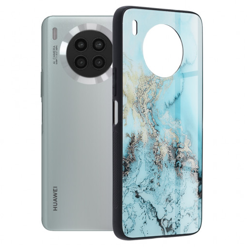 Husa Pentru Huawei Nova 8i / Honor 50 Lite, Glass, Matrix, Aquamarine