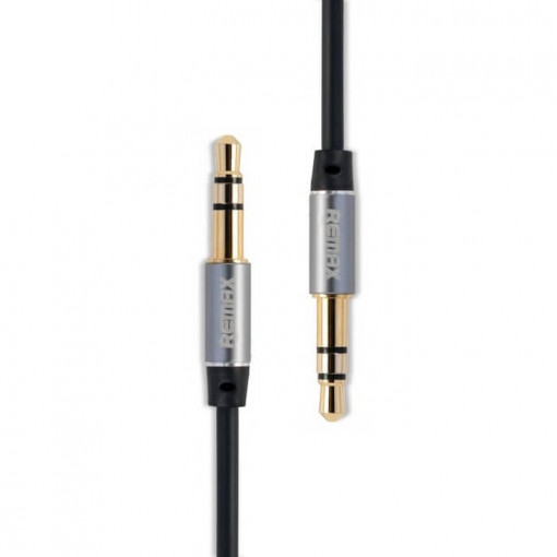 Cablu Audio AUX, Mini Jack Tata - Mini Jack Tata 3.5 mm, REMAX, 2m, Negru