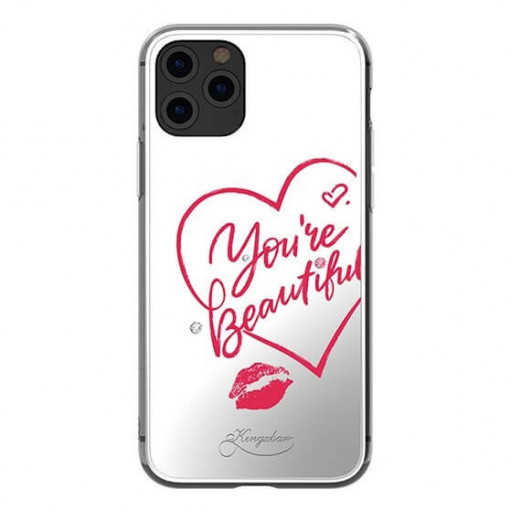Husa Compatibila cu iPhone 11 Pro, Cristale e Swarovsky, Oglinda, Kingxbar Angel, You're Beautiful, Mirror