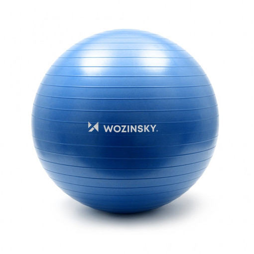 Minge gimnastica / fitness / yoga, Wozinsky, diametru 65 cm, pompa inclusa, albastru