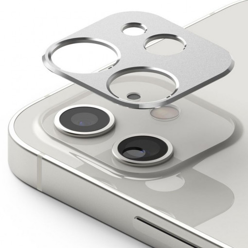 Protectie Camera Compatibila cu iPhone 12 Mini, Ringke, Silver