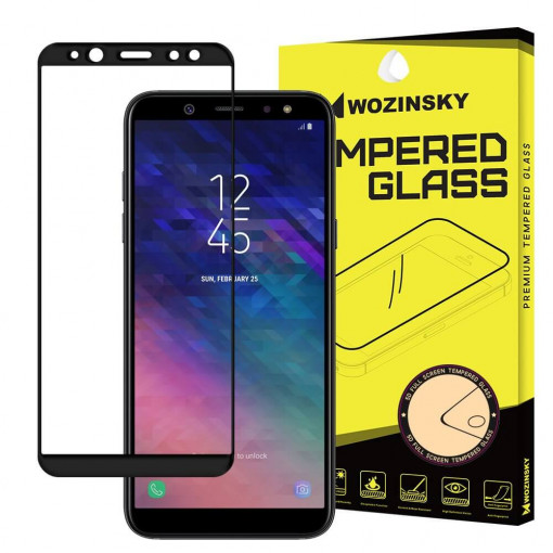 Folie Sticla Secrizata Wozinsky, Super Rezistenta, Compatibila cu Samsung Galaxy A6 2018 A600, Negru