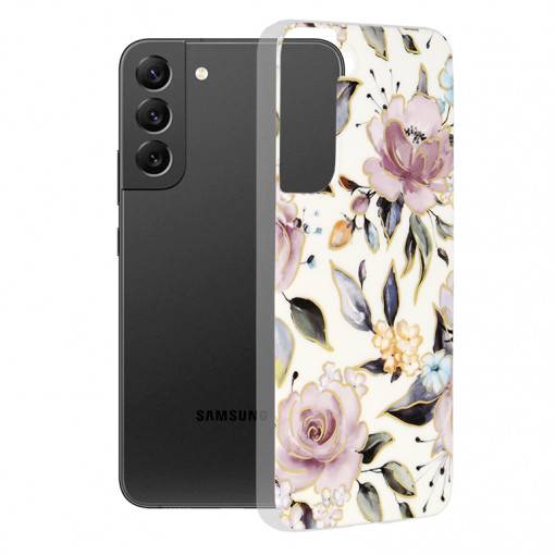 Husa Compatibila cu Samsung Galaxy S22 Plus, Chloe White