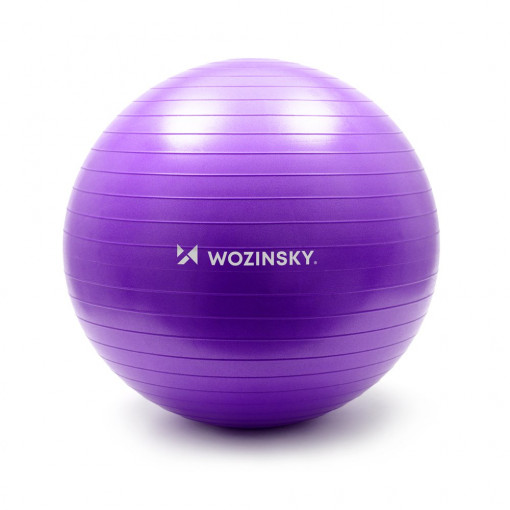 Minge gimnastica / fitness / yoga, Wozinsky, diametru 65 cm, pompa inclusa, violet