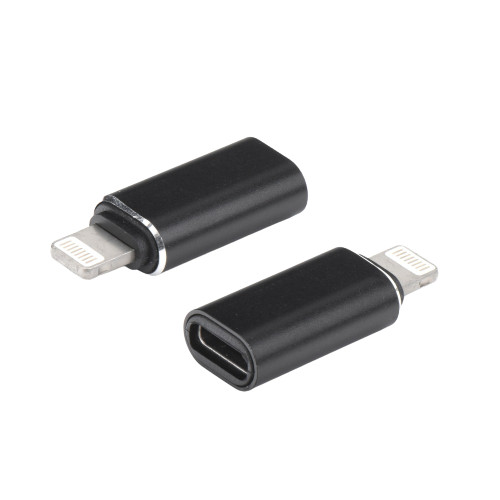 Adaptor / OTG / Compatibil cu Mufa Lightning - Conector USB Tip C, Negru