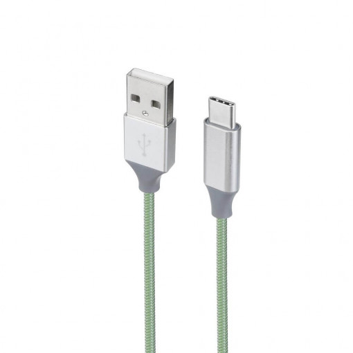 Cablu USB Type C - USB / 3.0 / 1m / Verde