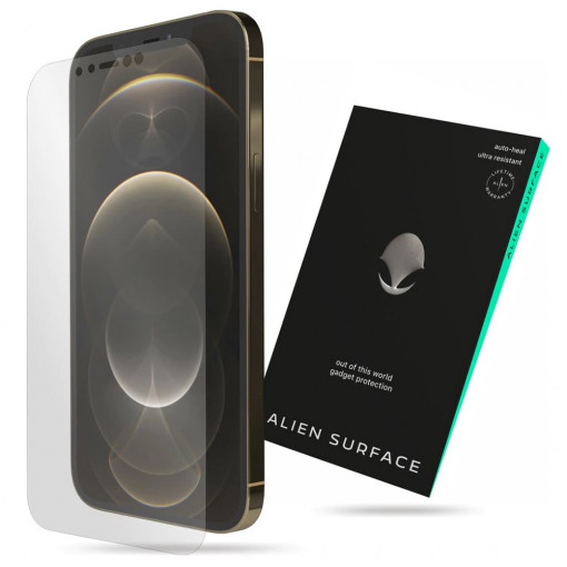 Folie Alien Surface, iPhone 12 Pro Max, Case Friendly Transparent, Doar ecran - Compatibila cu o husa