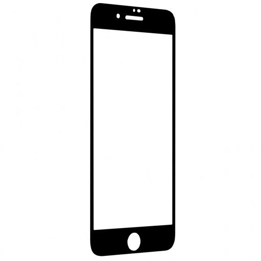 Folie Compatibila cu iPhone 8 Plus / 7 Plus / 6 Plus / 6S Plus, Full Cover, 9H, 0.33mm, Asahi Glass, Negru,