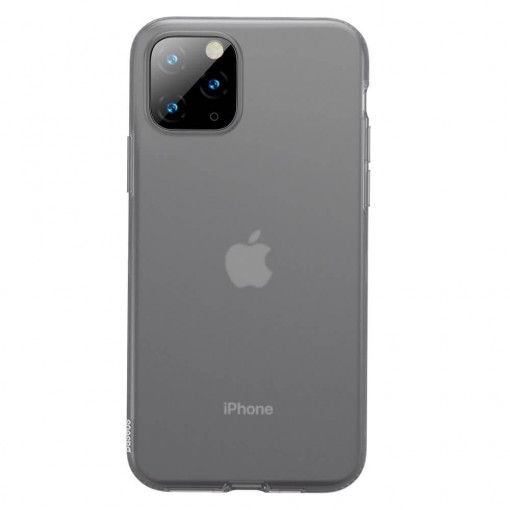 Husa Compatibila cu iPhone 11 Pro Max, Baseus Jelly Case, Silicon Flexibil, Negru